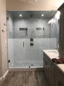 A Clear Glass Box Type Shower Cabinet