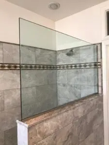A Half Glass and Wall Shower Space