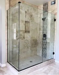 A Box Type Shower Cabinet in the Corner